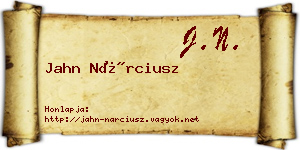Jahn Nárciusz névjegykártya